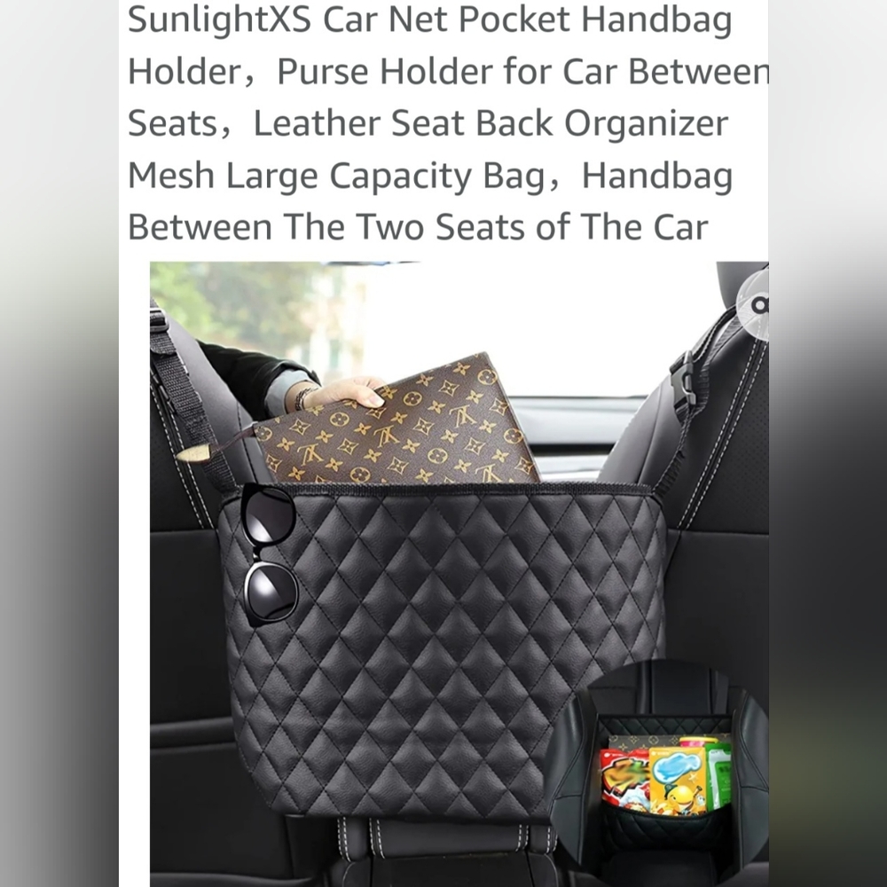 Car net pocket handbag holder
